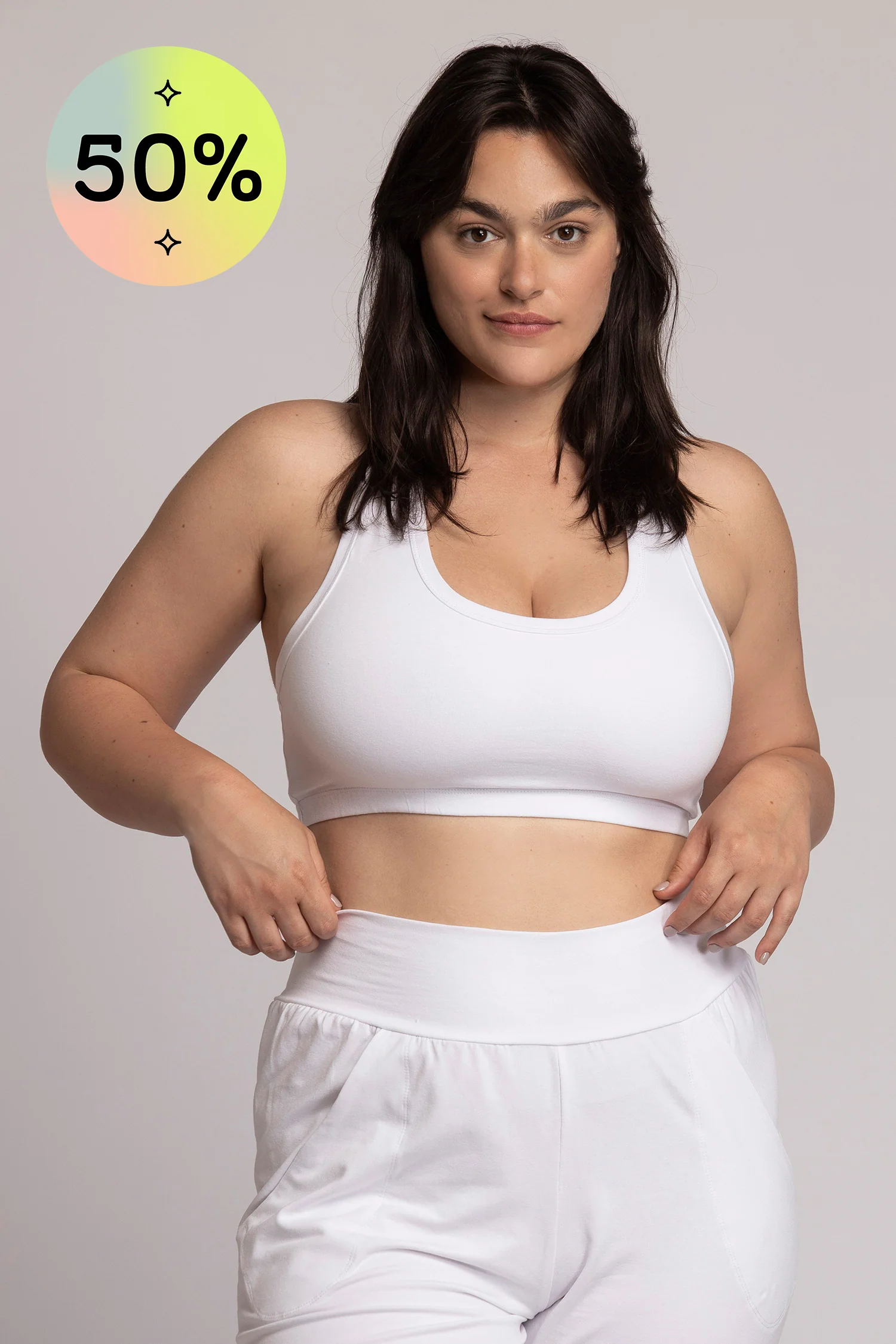 I'mPerfect Organic Cotton Racer-Back Bra 50%off - Image 3