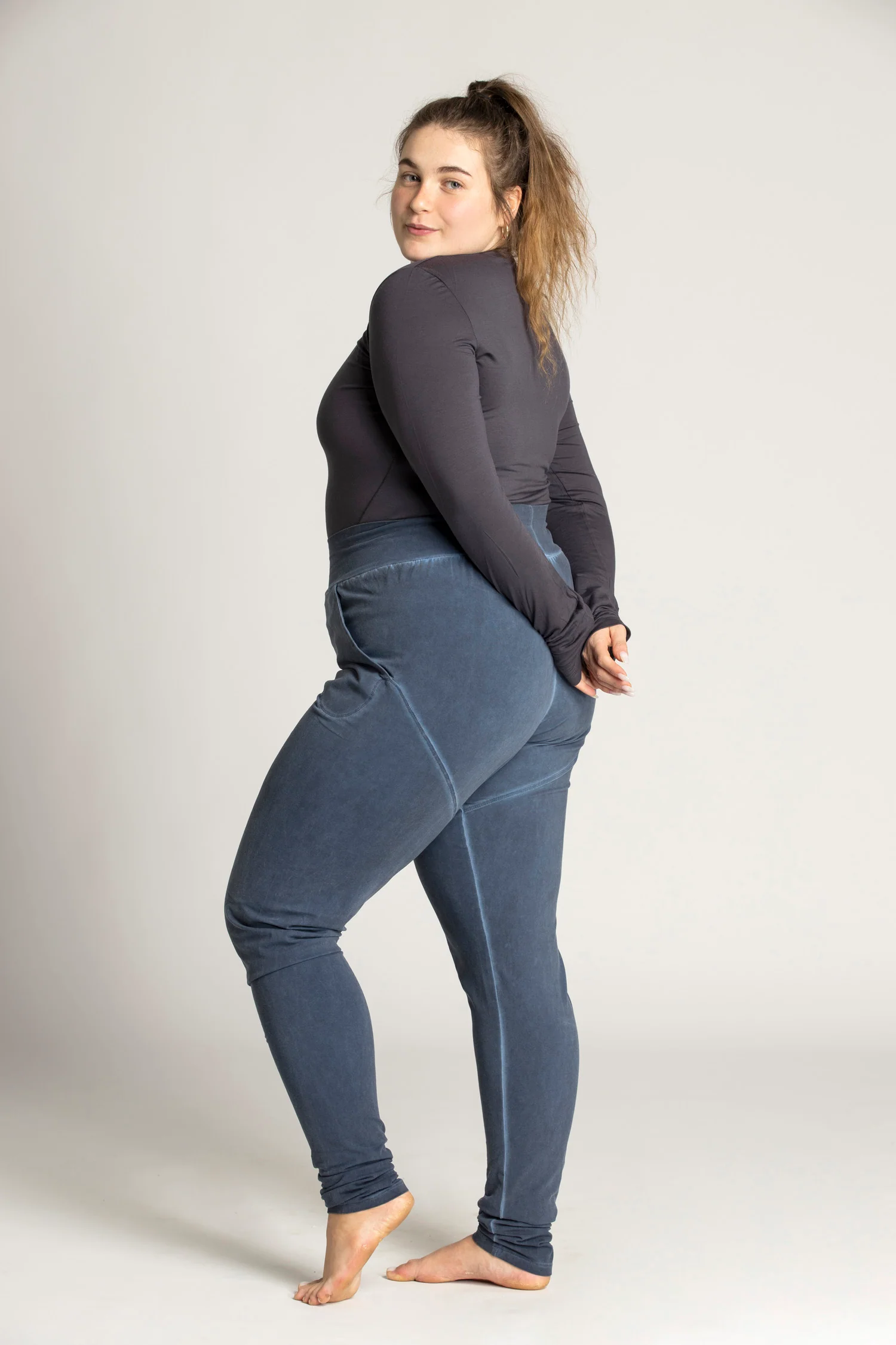 I'mPerfect Stonewash Extra Long Slouchy Pants 50%off - Image 12