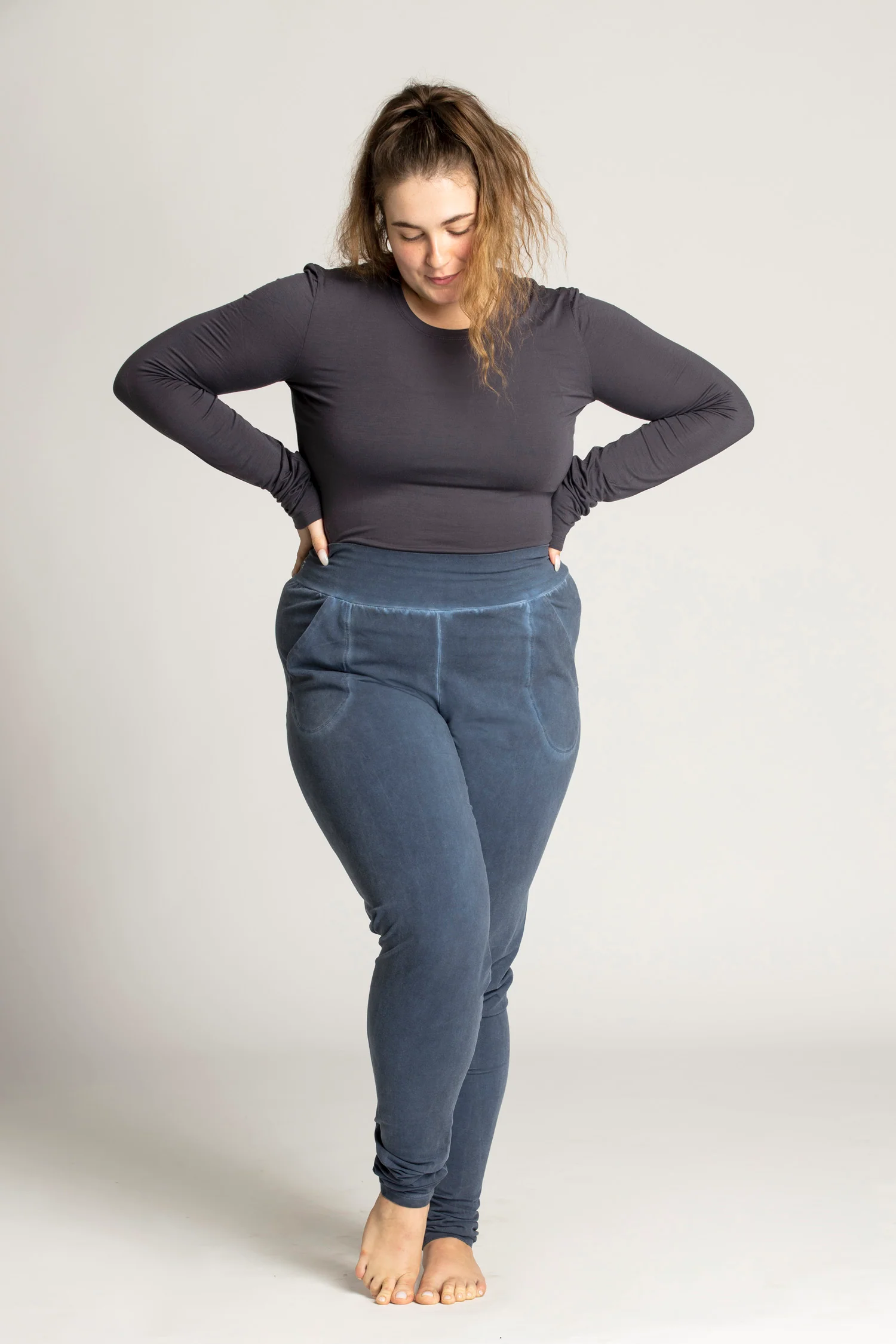 I'mPerfect Stonewash Extra Long Slouchy Pants 50%off - Image 16