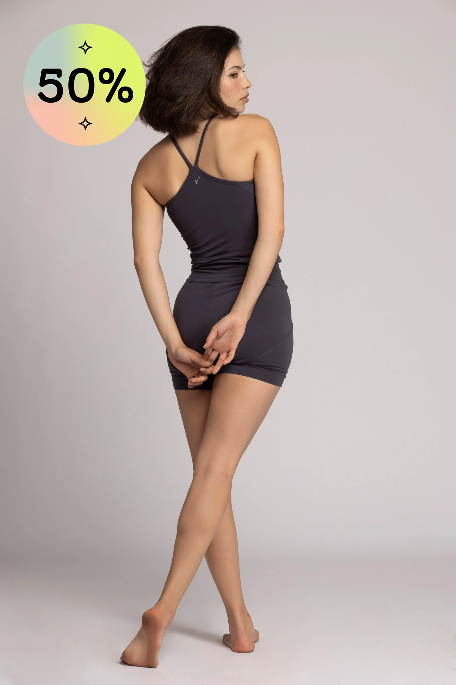 I'mPerfect Organic Cotton Short Yoga Jumpsuit 50%off