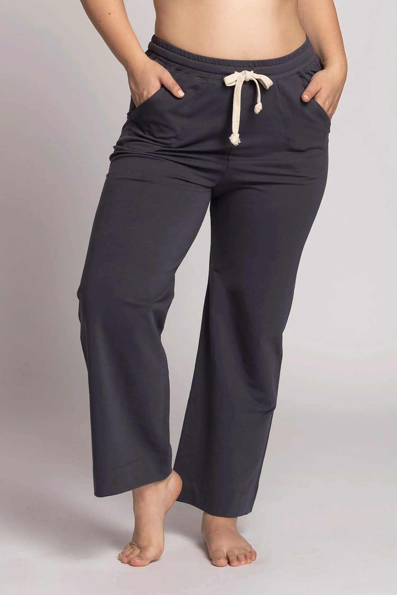 French Terry Wide Leg Lounge Pants - Image 2