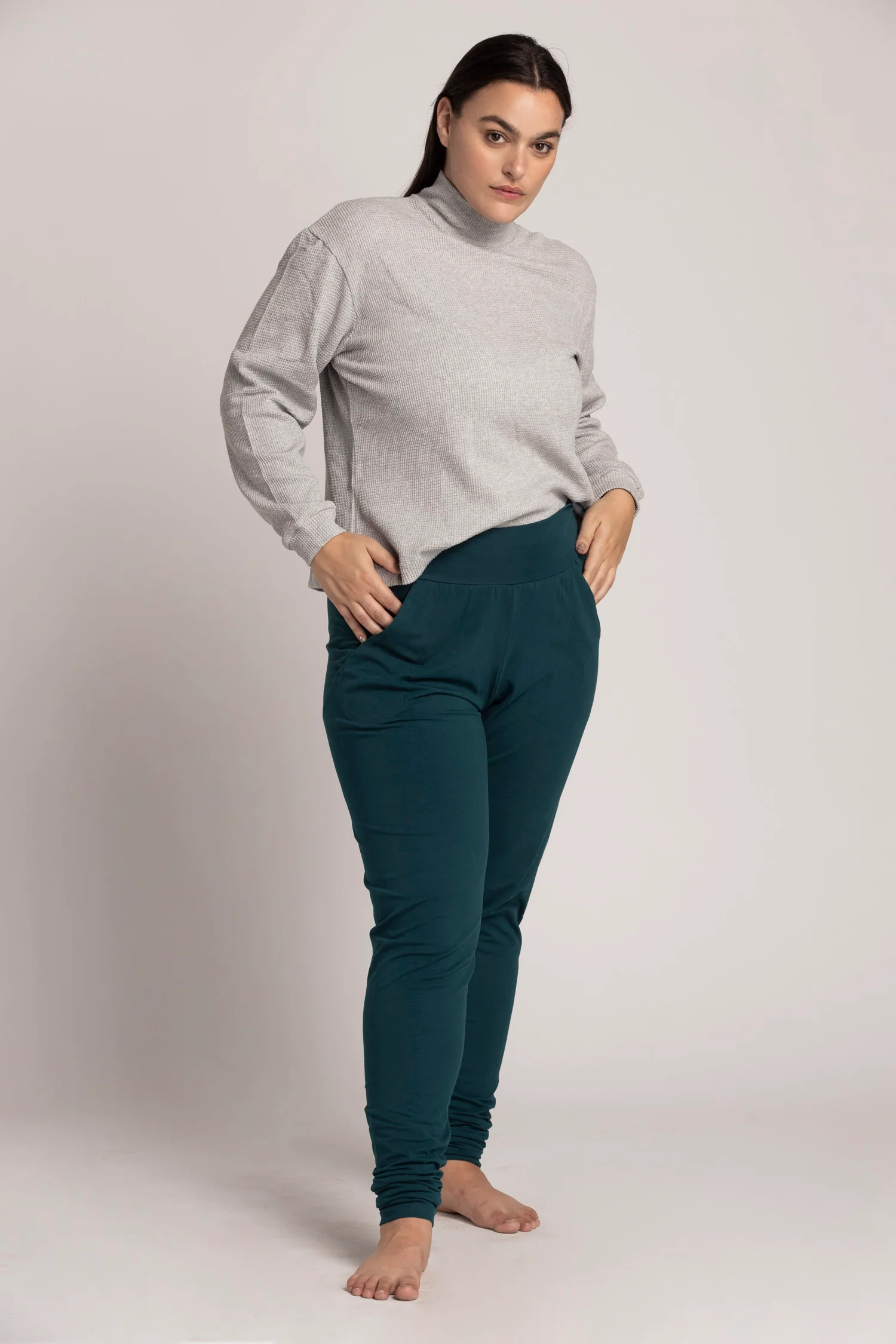 I'mPerfect Organic Cotton Extra Long Slouchy Pants 50%off - Image 3