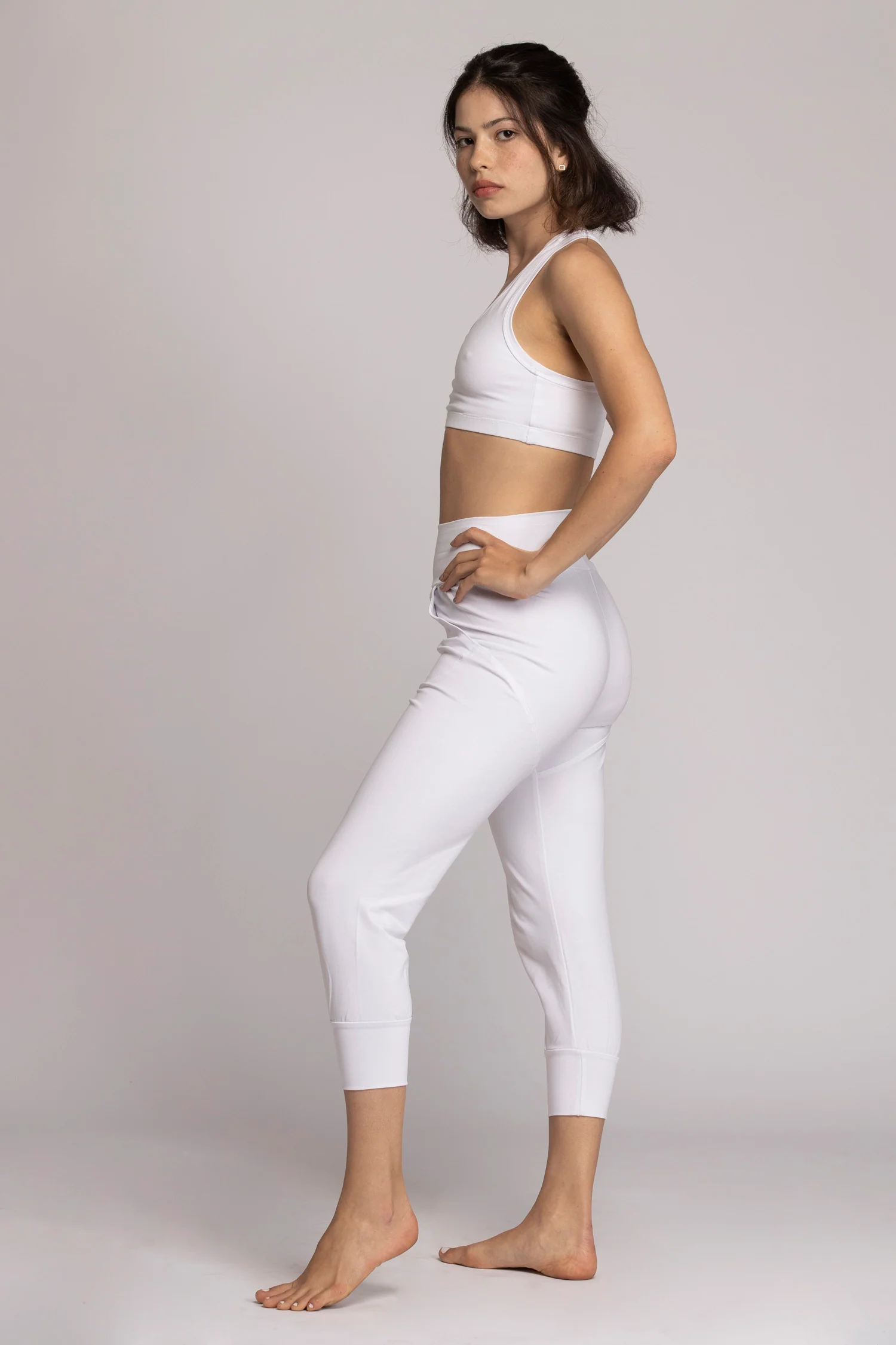 Organic Cotton Pure White Racer-Back Bra - Image 5