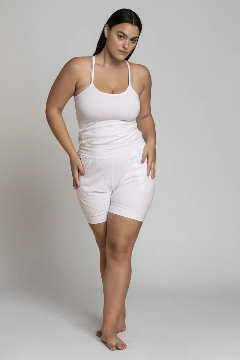Pure White Short Yoga Jumpsuit - Image 7