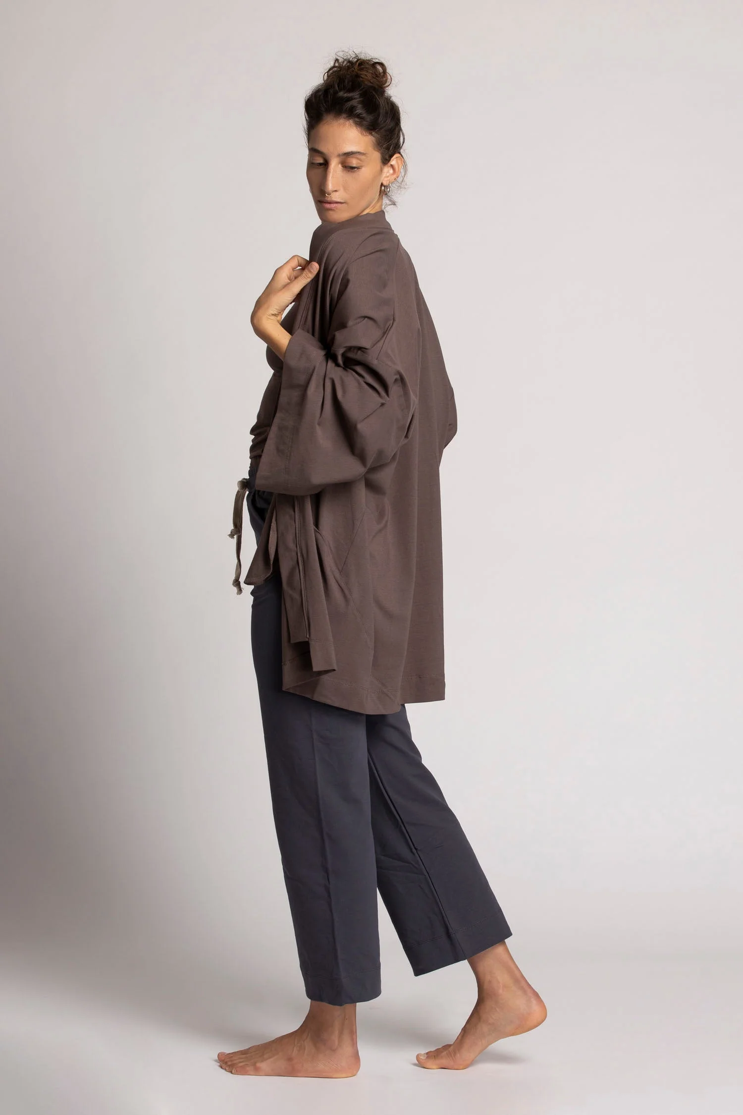 Soft Modal Lounge Kimono Cardigan - Image 5