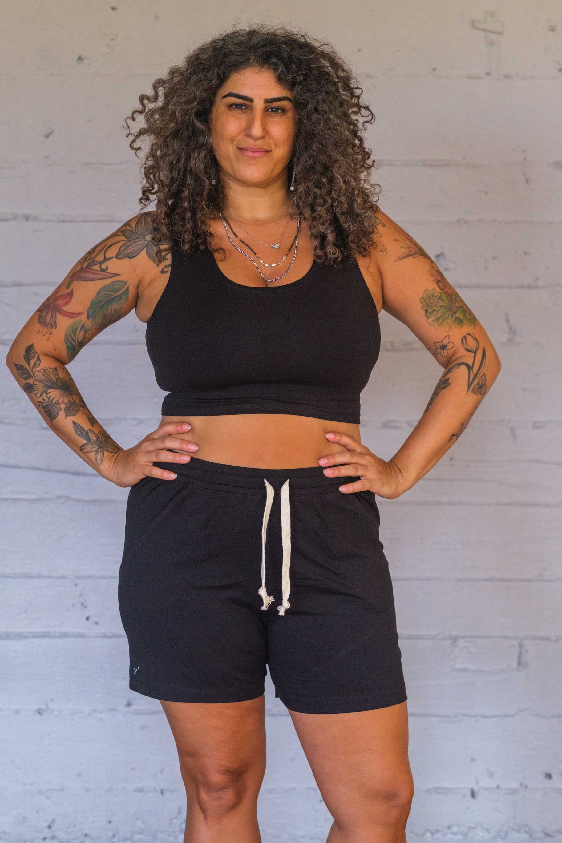 Soft Modal V Back Cropped Top - Image 3