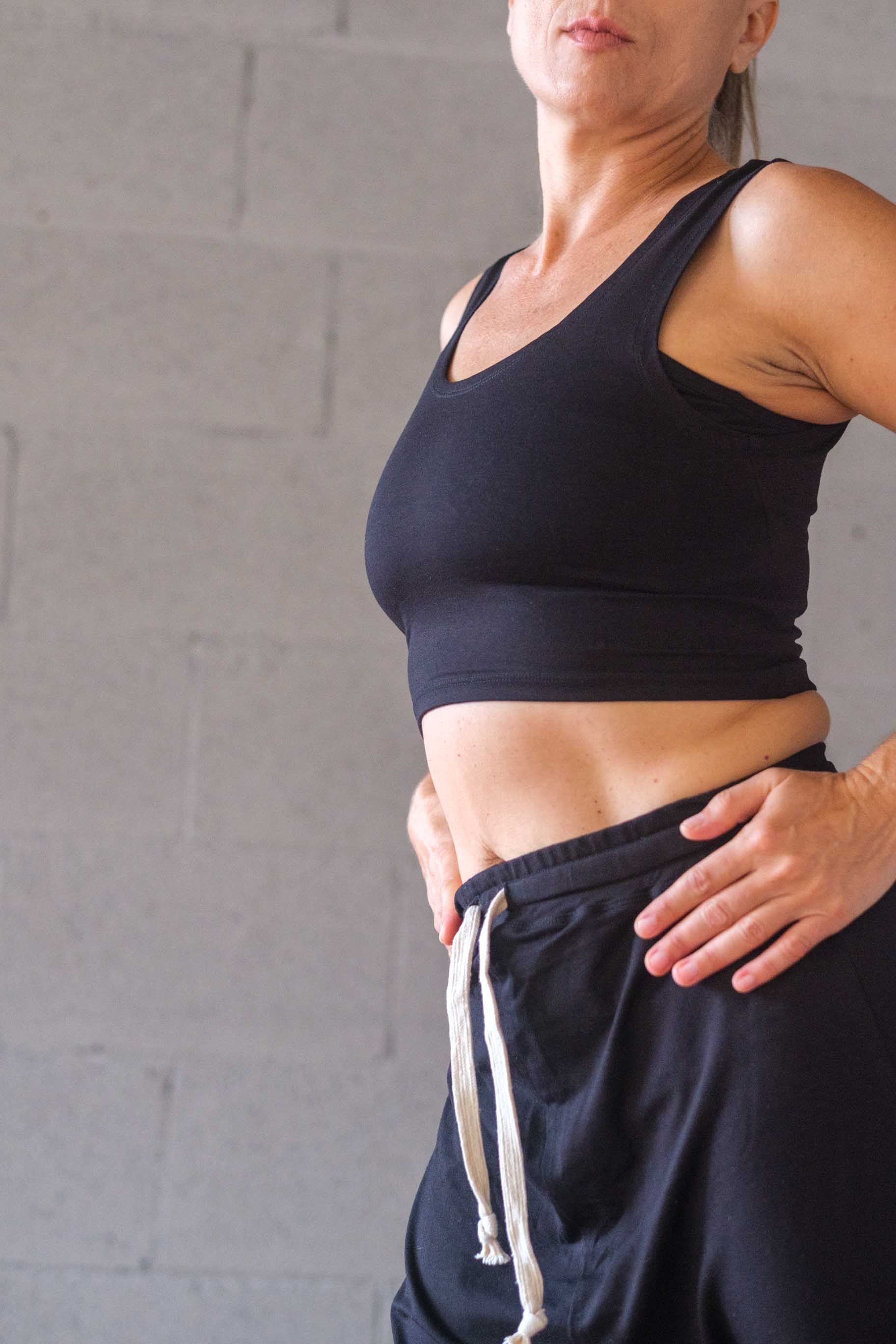 Soft Modal V Back Cropped Top - Image 7