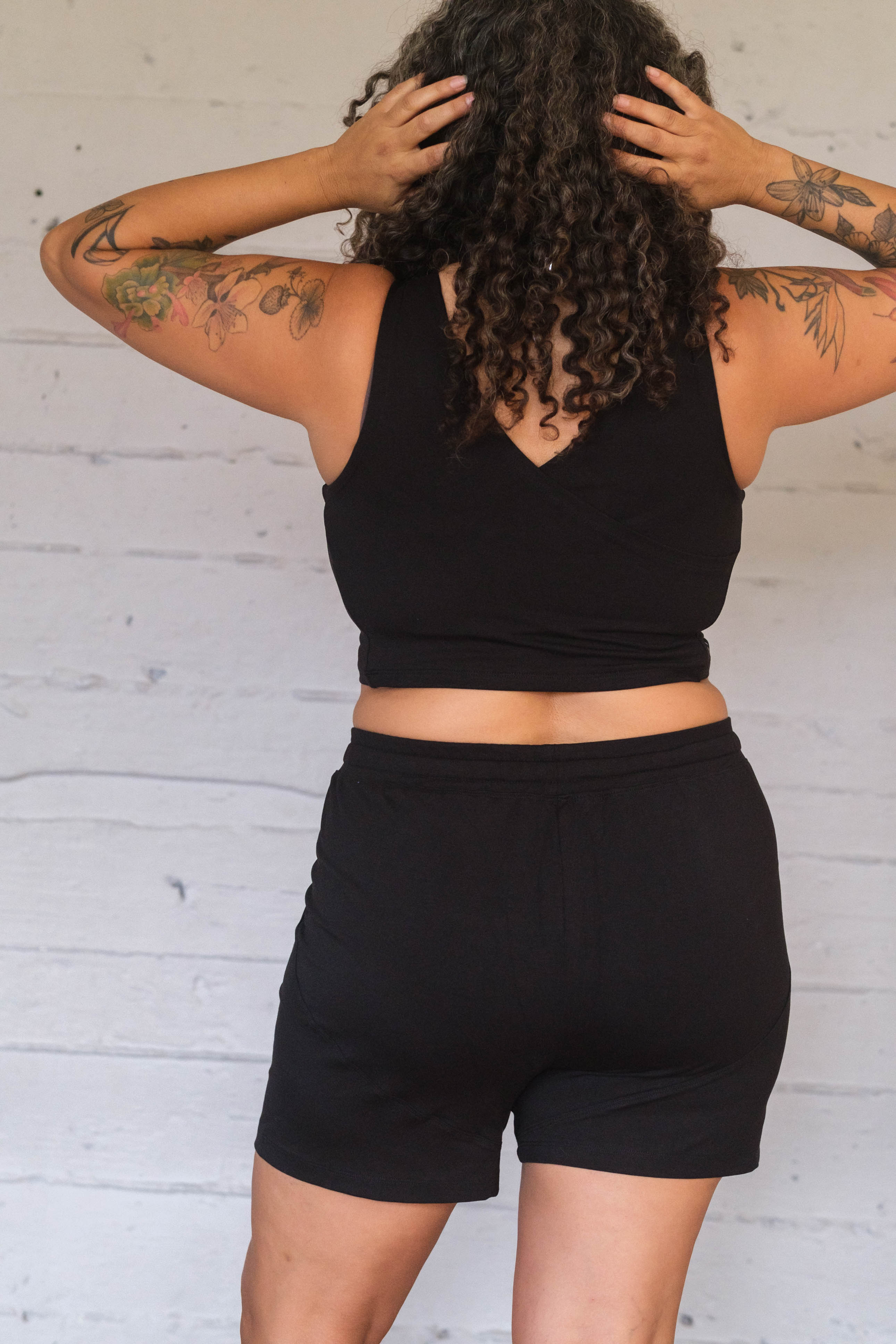 Soft Modal V Back Cropped Top - Image 8