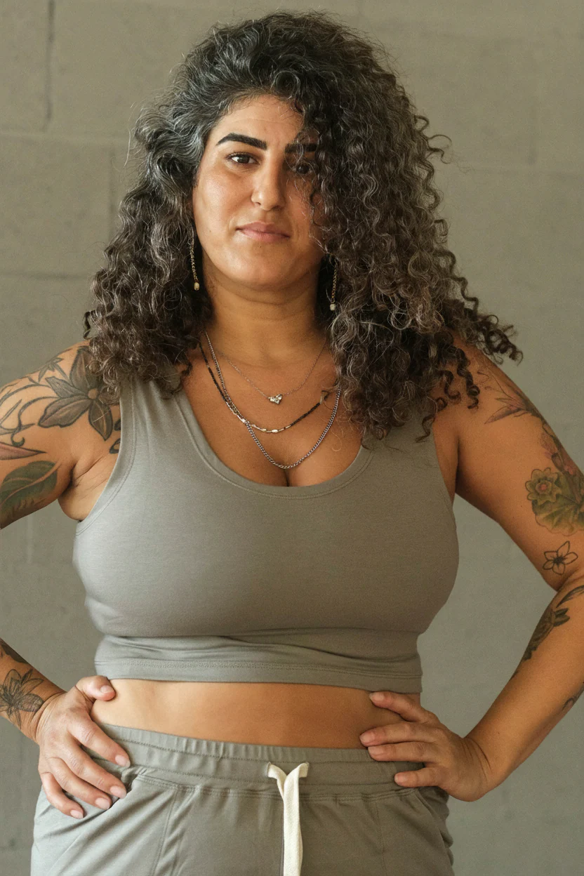 Soft Modal V Back Cropped Top
