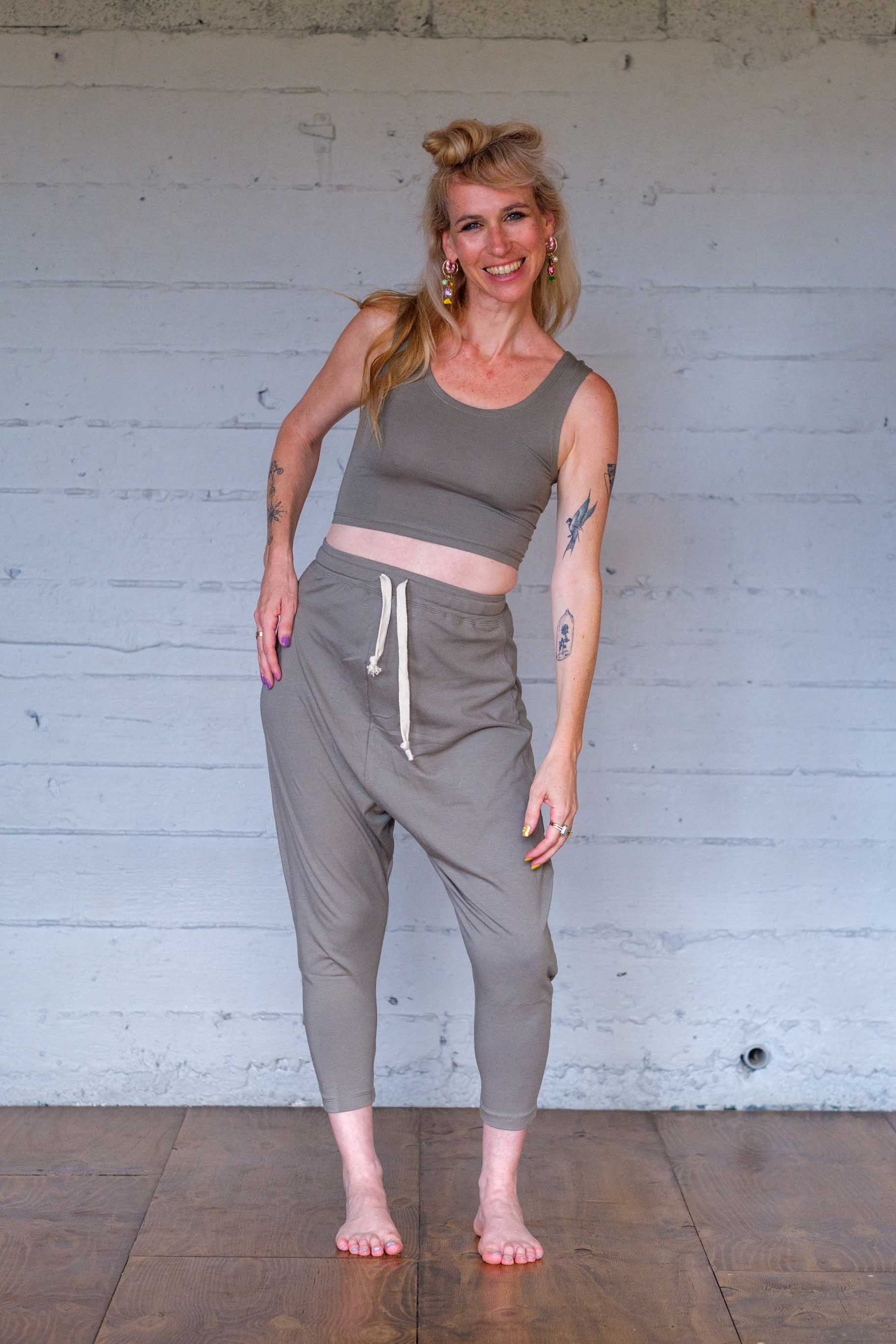 Soft Modal V Back Cropped Top - Image 5