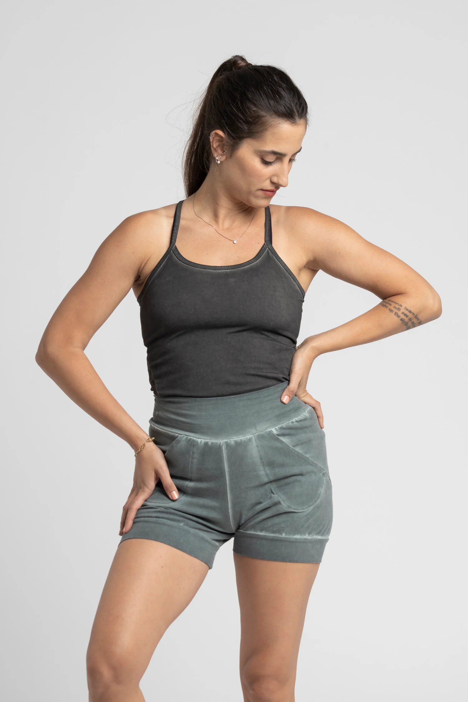 Stonewash Criss Cross Tank Top - Image 2