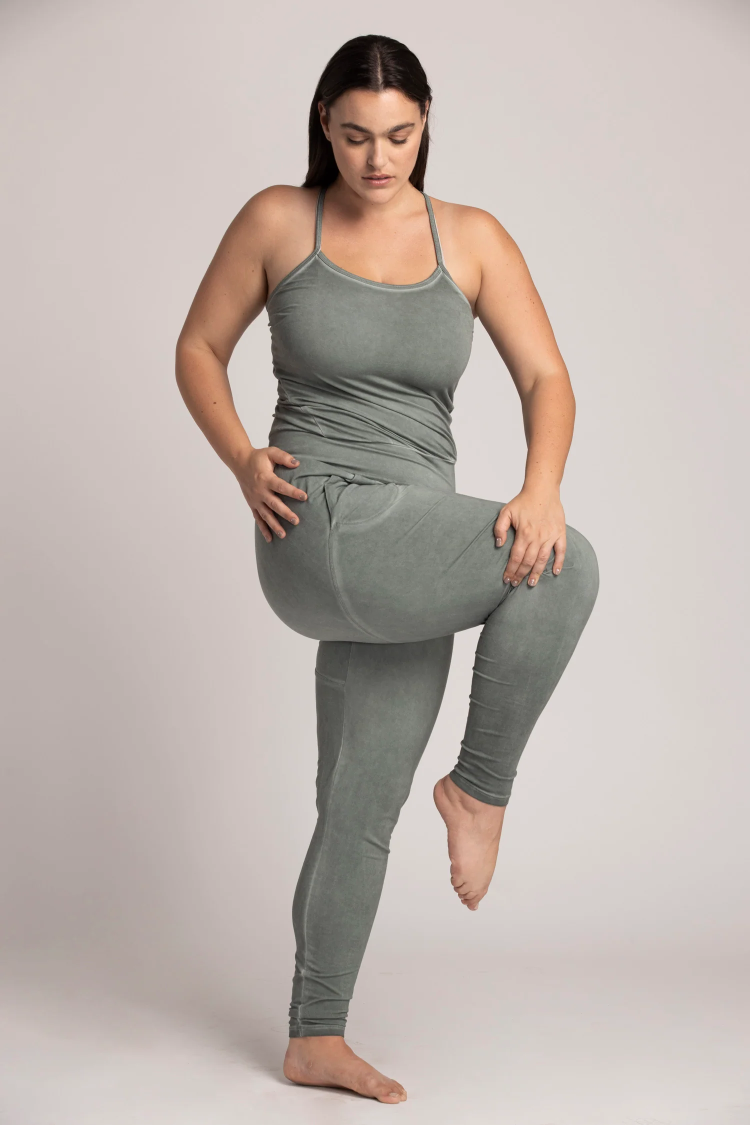 Stonewash Long Yoga Jumpsuit - Image 3