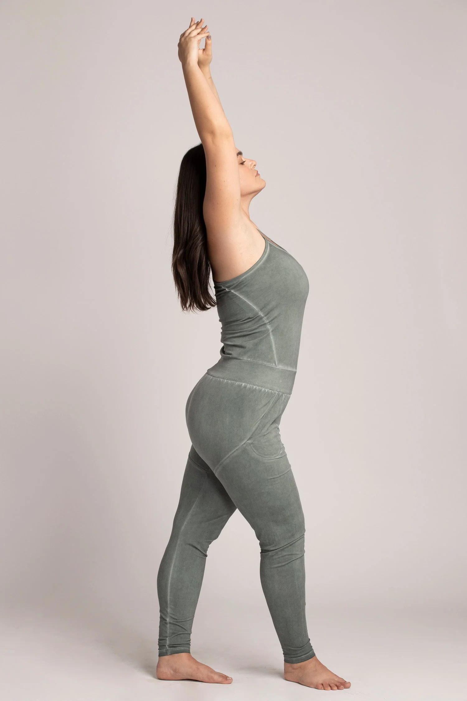 Stonewash Long Yoga Jumpsuit - Image 4