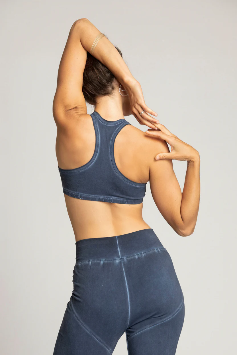 Stonewash Racer-Back Bra