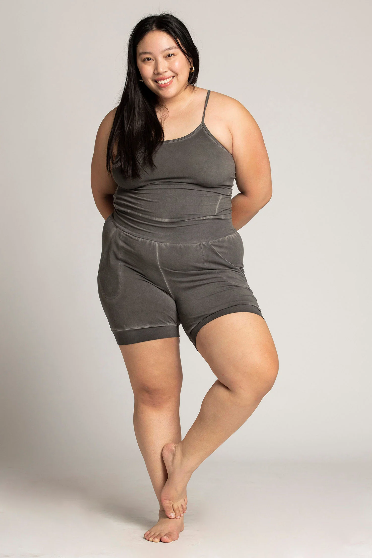Stonewash Short Yoga Jumpsuit - Image 2